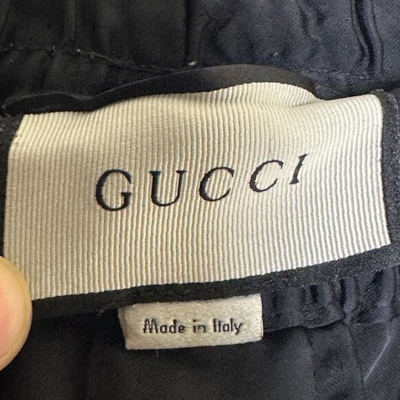 Gucci Dark Blue Joggers with Tricolor Stripes - Picture 14 of 14